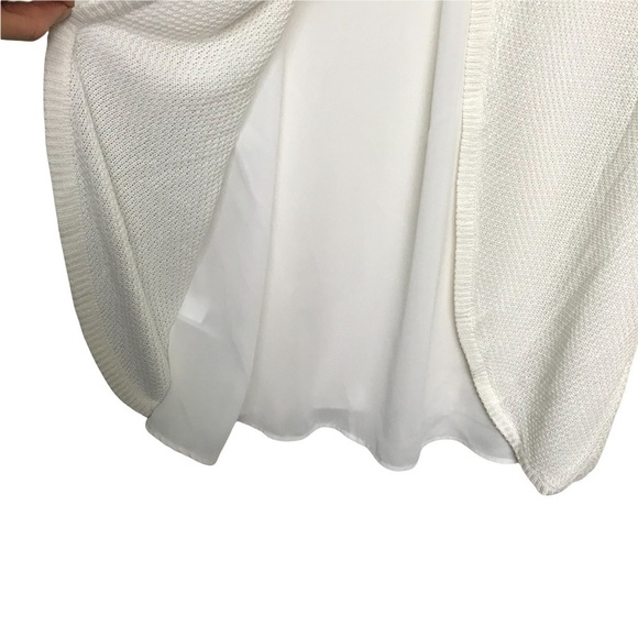 Apt 9 White Split Back Sleeveless Tank Top Blouse Medium - Picture 8 of 10